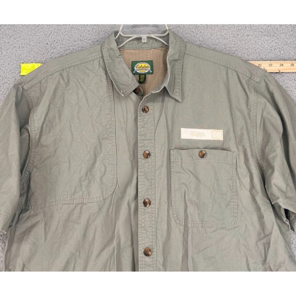 Cabela's Men's Outdoor Shirt Gray Vented Fishing Camping Size XL REG